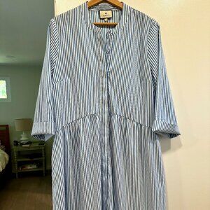 Tuckernuck Blue stripe royal shirt dress